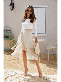 Wrap-Tie Ruffle Skirt