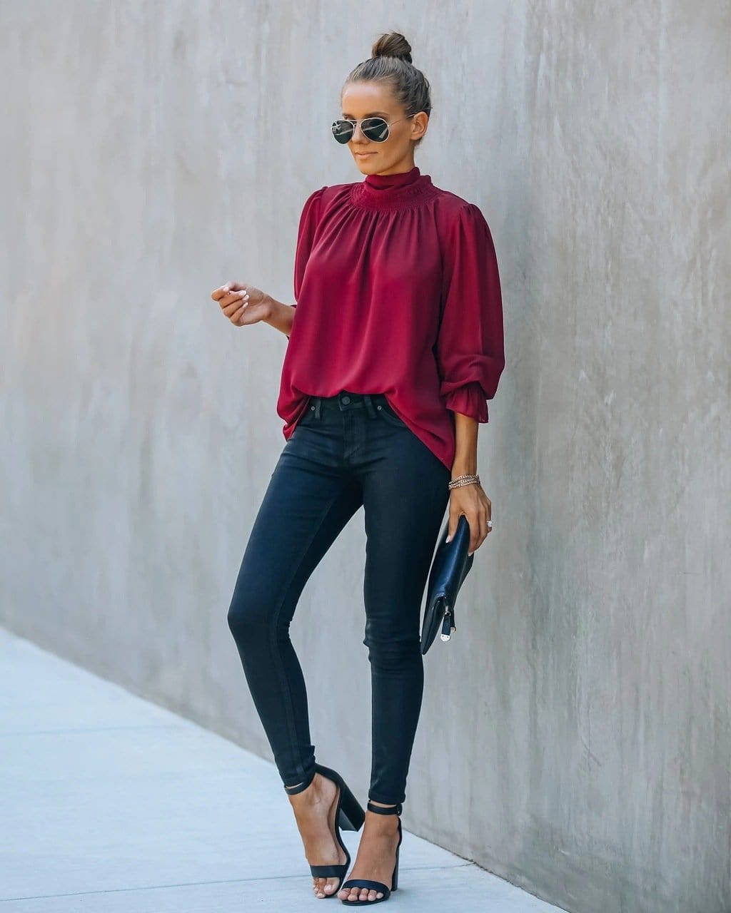 Date Night Bow Neck Blouse