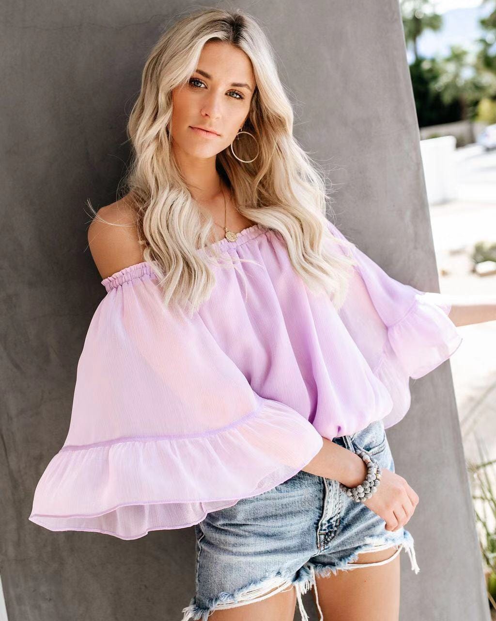 Gathered Ruffle Gathered Ruffle Blouse – Emes Shop