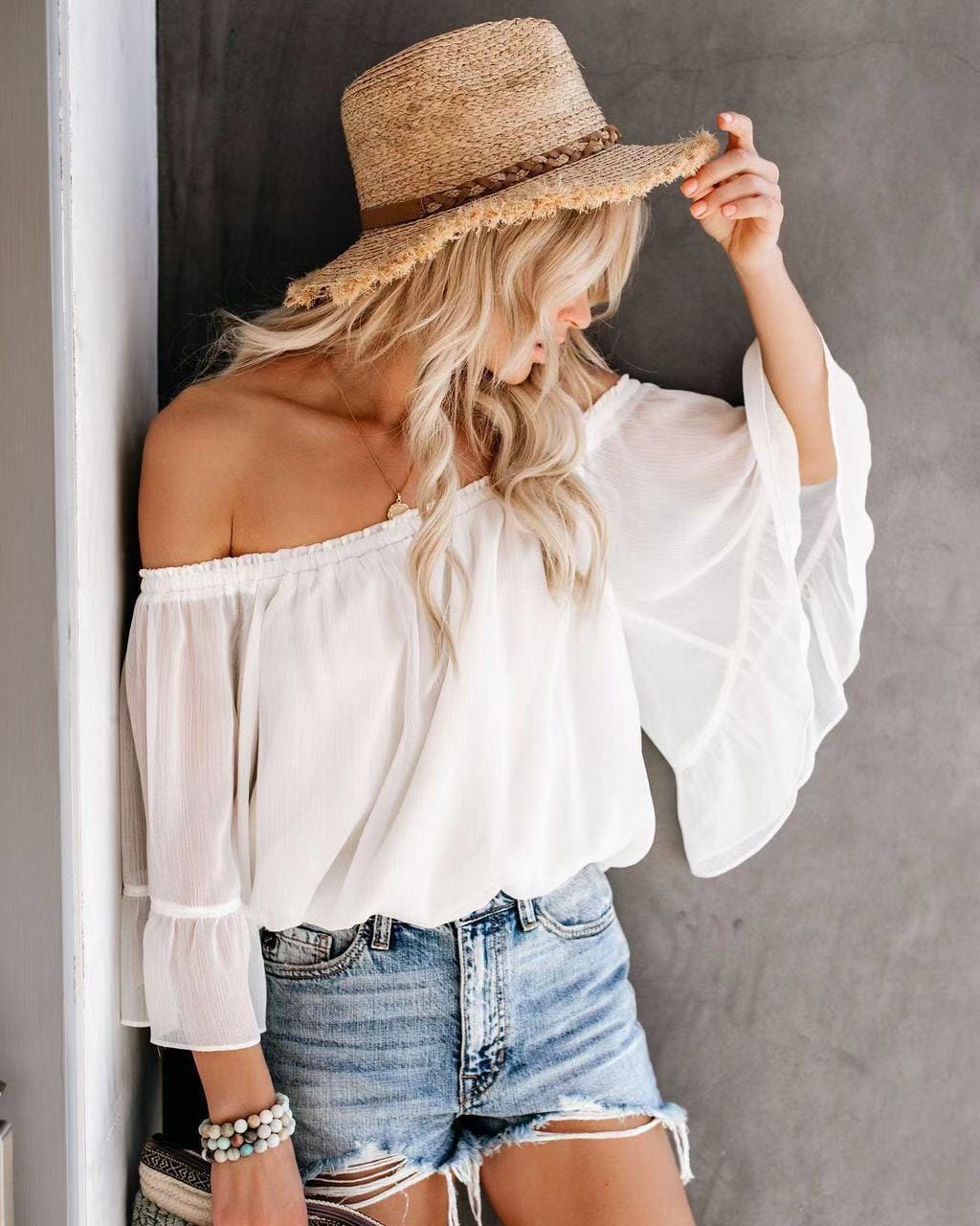 Gathered Ruffle Gathered Ruffle Blouse – Emes Shop