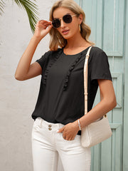 Blusa de verano con delicados volantes