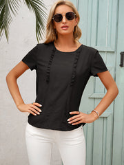 Blusa de verano con delicados volantes