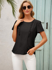 Blusa de verano con delicados volantes