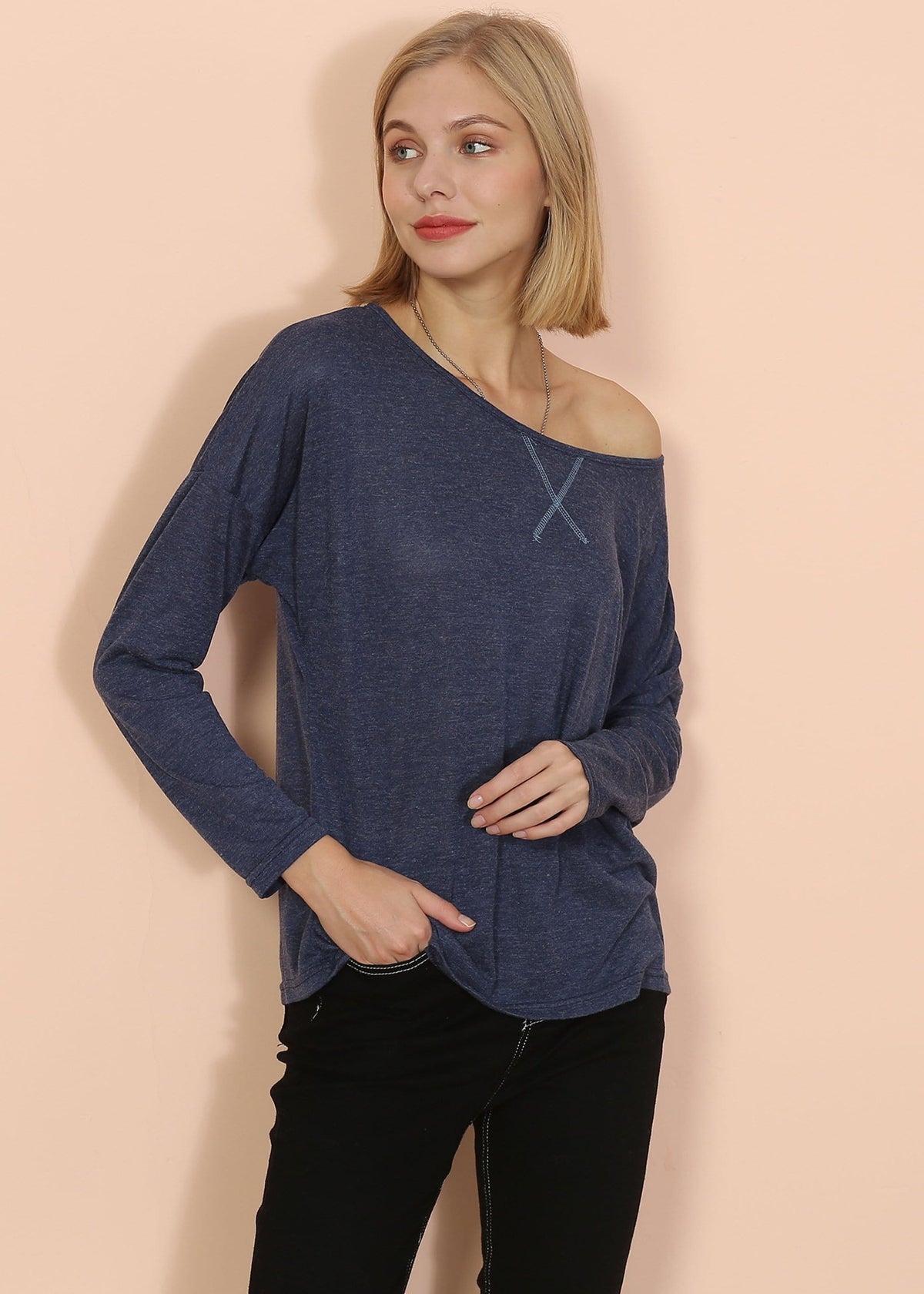 Lux Boatneck Long Sleeve Top