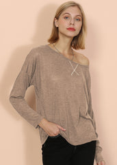 Lux Boatneck Long Sleeve Top