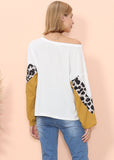 Waffle Knit Cheetah Print Long Sleeve