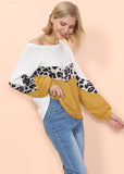 Waffle Knit Cheetah Print Long Sleeve