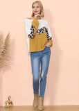 Waffle Knit Cheetah Print Long Sleeve