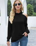 Single Cold Shoulder Long Sleeve