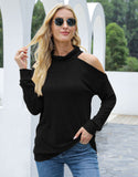 Single Cold Shoulder Long Sleeve