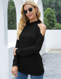 Single Cold Shoulder Long Sleeve