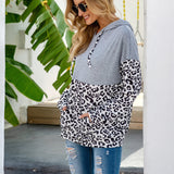 Two Tone Leopard Print Hoodie