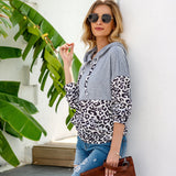 Two Tone Leopard Print Hoodie