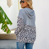 Two Tone Leopard Print Hoodie