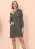 Lounge Button Tunic Dress