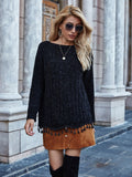 Soft Knit Tassel Hem Sweater