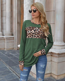 Color Block Leopard Shirt