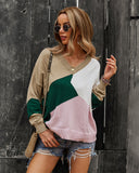 Color Block Relaxed Sweater