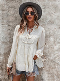 Tie Neck Bib Style Blouse