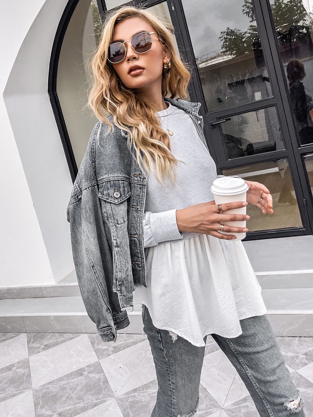 Double Layered Sweater Top