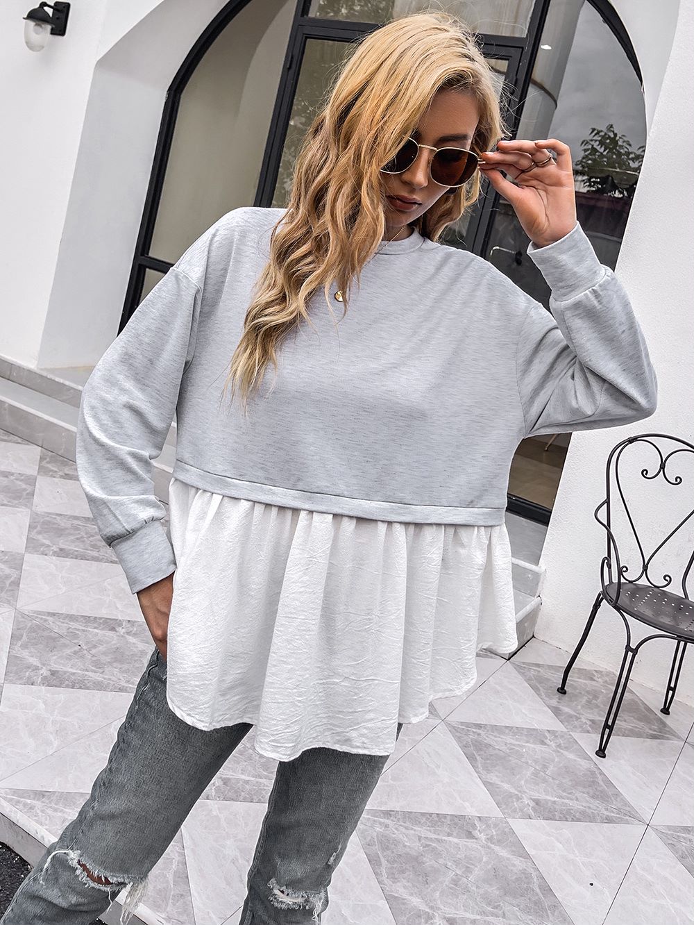 Double Layered Sweater Top