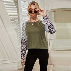 Sudadera con mangas raglán y estampados mixtos 