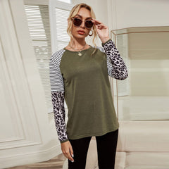 Sudadera con mangas raglán y estampados mixtos 