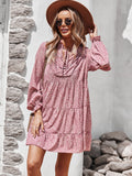 Tie Neck Layered Front Dress