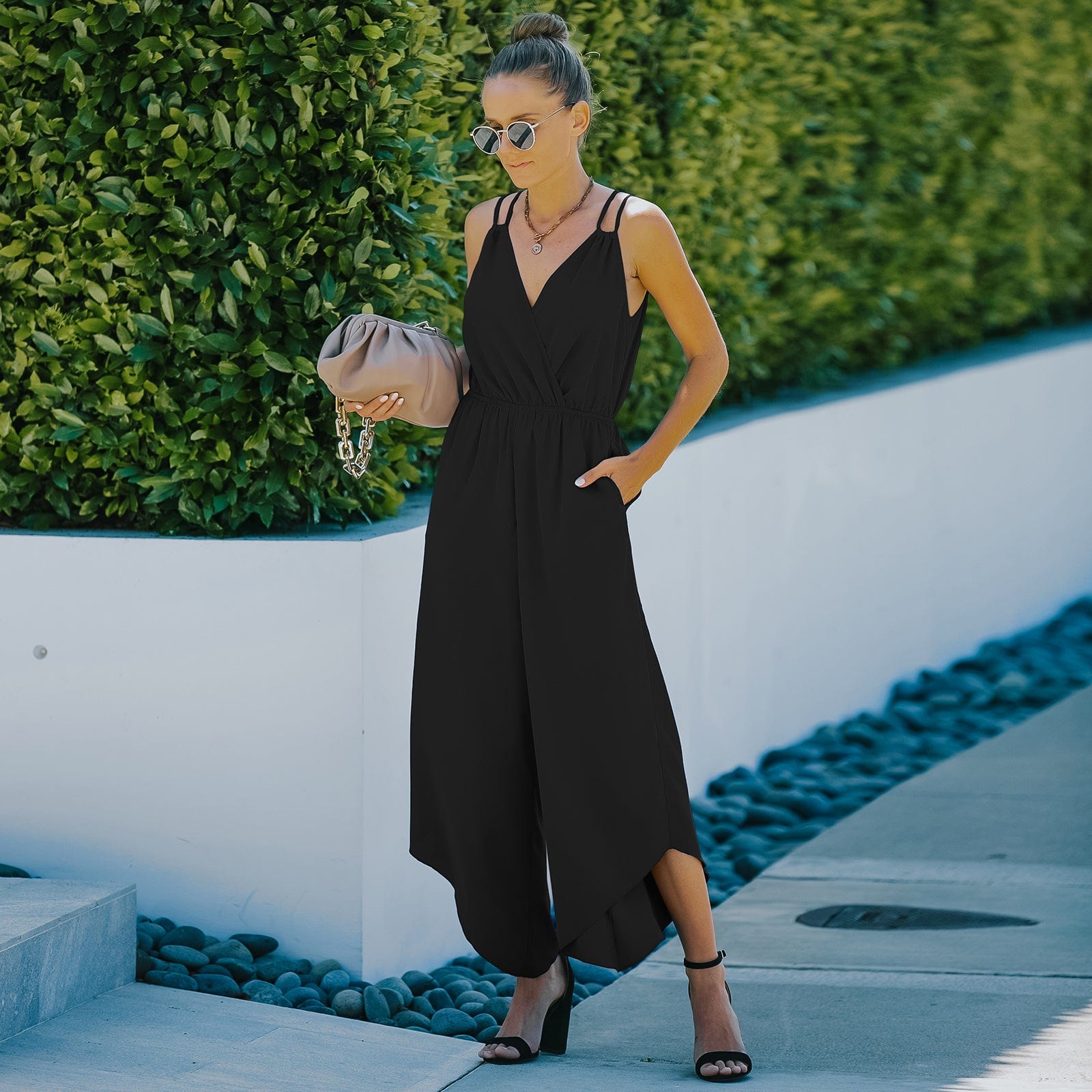 Everyday Cross Front And Back Strappy Jumpsuit Romper
