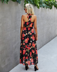 Vestido halter floral vintage 