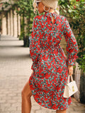 Floral Long Sleeve Vintage Dress