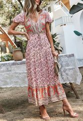 Vestido bohemio estampado multicolor