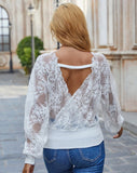 Low Lace Back Detail Sweater