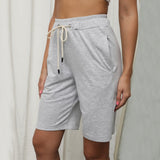 Contrast Drawstring Bermuda Shorts