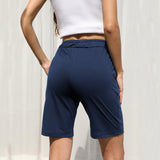 Contrast Drawstring Bermuda Shorts