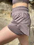 Drawstring Waist Lined Active Shorts