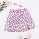 Floral Printed Mini Slip Skirt