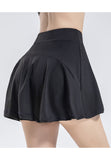 Mini Ruffled Flounce Lined Circle Tennis Skirt