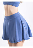 Mini Ruffled Flounce Lined Circle Tennis Skirt