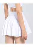 Mini Ruffled Flounce Lined Circle Tennis Skirt