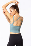 Crossing Back Straps Active Bra Tank