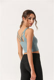 Criss Cross Back Straps Active Bra Tank