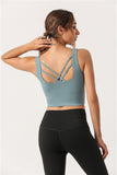 Criss Cross Back Straps Active Bra Tank