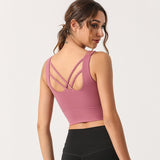 Criss Cross Back Straps Active Bra Tank