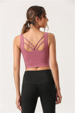 Criss Cross Back Straps Active Bra Tank