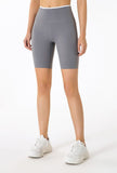 High Rise Contrast Fitness Bike Shorts