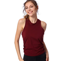 Ärmelloses Tanktop mit rundem Schlitz hinten