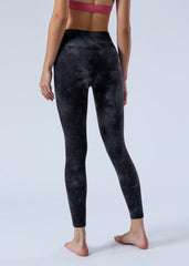 Leggings de cintura media con efecto tie-dye