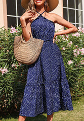 Neckholderkleid mit Polka Dots