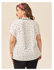 Blusa con lazo y estampado de corazones